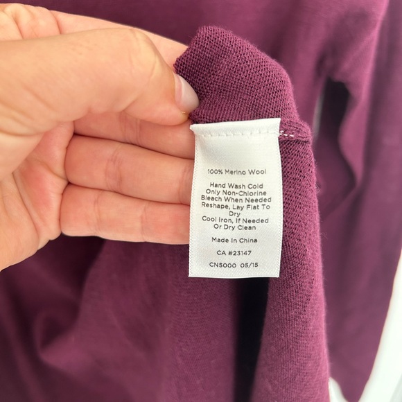 Talbots 100% Merino Wool Purple Turtleneck Sweater - Picture 3 of 4